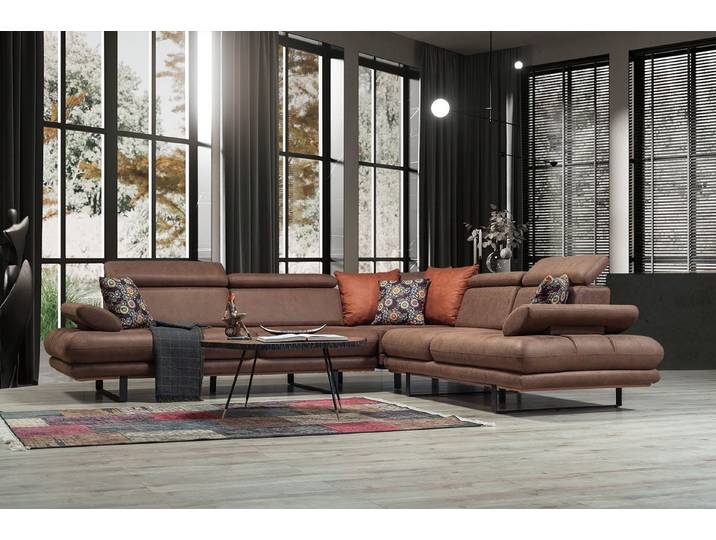 Viva Möbel Sofa TESLA, L305 x R270 cm, Luxuriöses Design mit optimaler Unterstützung.