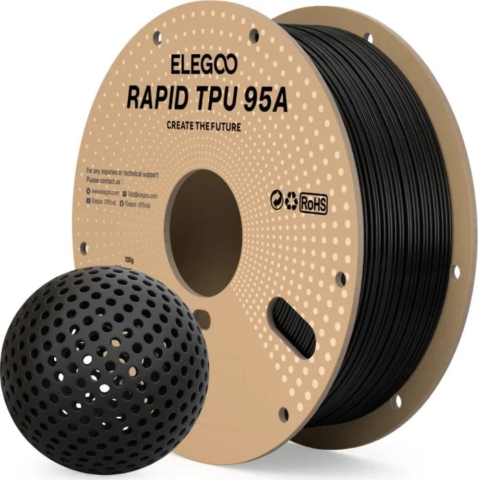Rapid TPU95A, 3D-Filament 1,75 mm, Schwarz, 1 kg