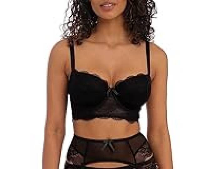 Freya Freya Fancies Soutien-Gorge Long à Armatures pour Femme, Noir, 85 E (Taille Fabricant:32DD)