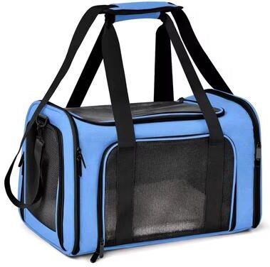 Uplift Essentials Airline Approved Pet Carrier Backpack For Small Dogs & Cats blue xl (19.7 13.4 13.4 In)