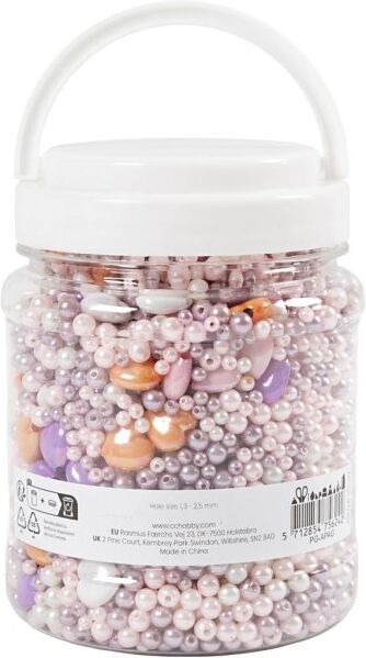 Beads Voksperler, Lilla/rosa Perlemor