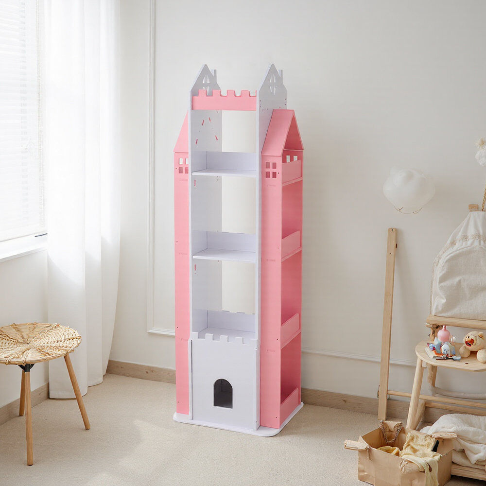 Harriet Bee 140cm H X 45cm W PVC Wood Plastic Board + Co-extruded Board + ABS No Subject Kids Bookcase Black;White 140cm H X 45cm W X 45cm D;140