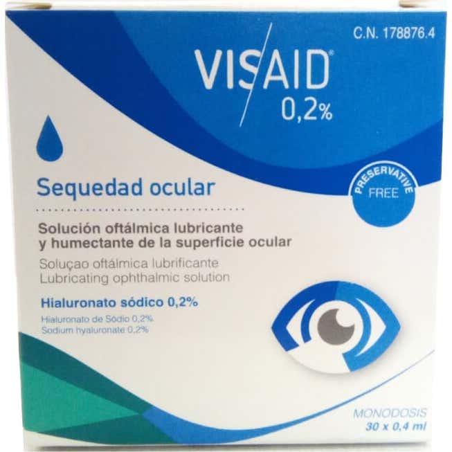 AVIZOR Visaid 0,2% gotas oculares estériles 0 4 ml x 30 uds