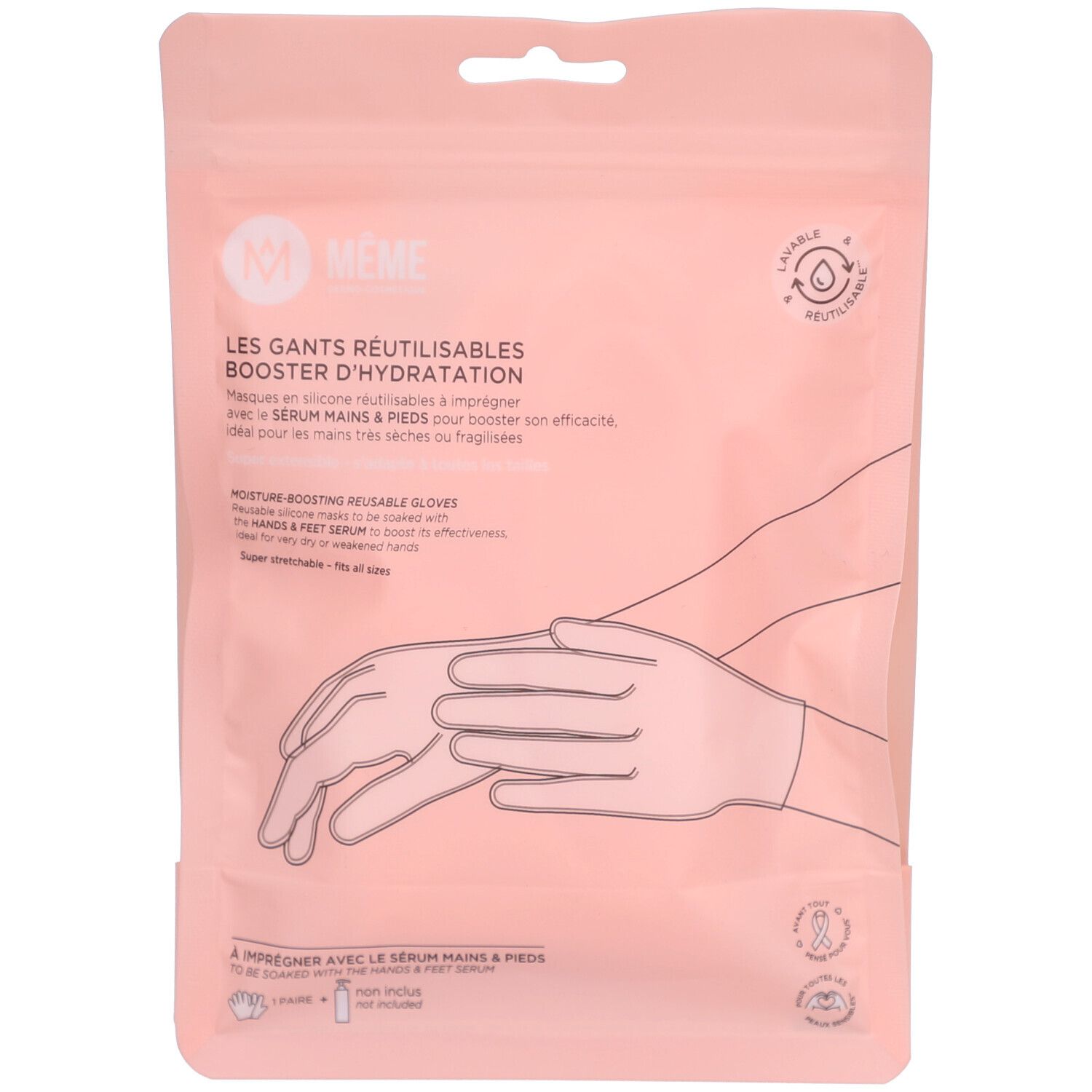 Meme wiederverwendbare Feuchtigkeits-Handschuhe 2 St Handschuhe
