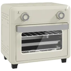 MINIBACKOFEN Edelstahl Gehärtetes Glas Cremeweiß