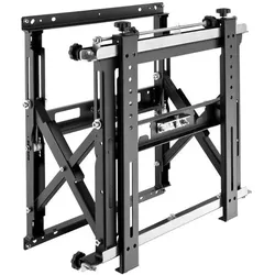 Hagor VWH-4 Videowall-Halterung Pop out fuer Displays 140-190cm 55-75 Zoll Feinjustage Tiefe Traglast 8... (Wand, 75 kg, 55" - 75"), TV Wandhalterung, Schwarz