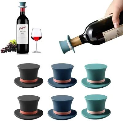 Discount Dollar Deals Silicone Leak proof Wine Stopper, Reusable Champagne Bottle Cap, Bartender Accessories Bar Cocktail Barware Kitchen Tool blue