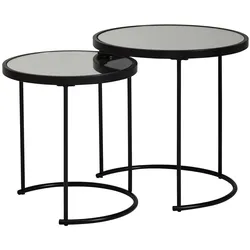 WOHNLING WL5.985 Design Beistelltisch Rund Ø 50/42 cm Schwarz