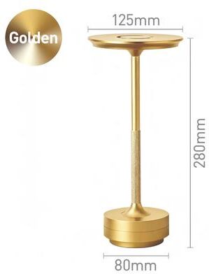 Inspired Living LumiTouch LED Table Lamp Rechargeable Touch Dimmable Cordless Bedside Light gold