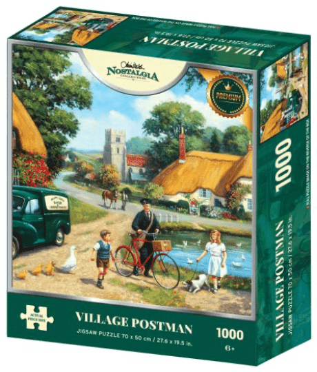 Kidicraft Nostalgia Collection Village Postman 1000 Piece Jigsaw Puzzle for Adults
