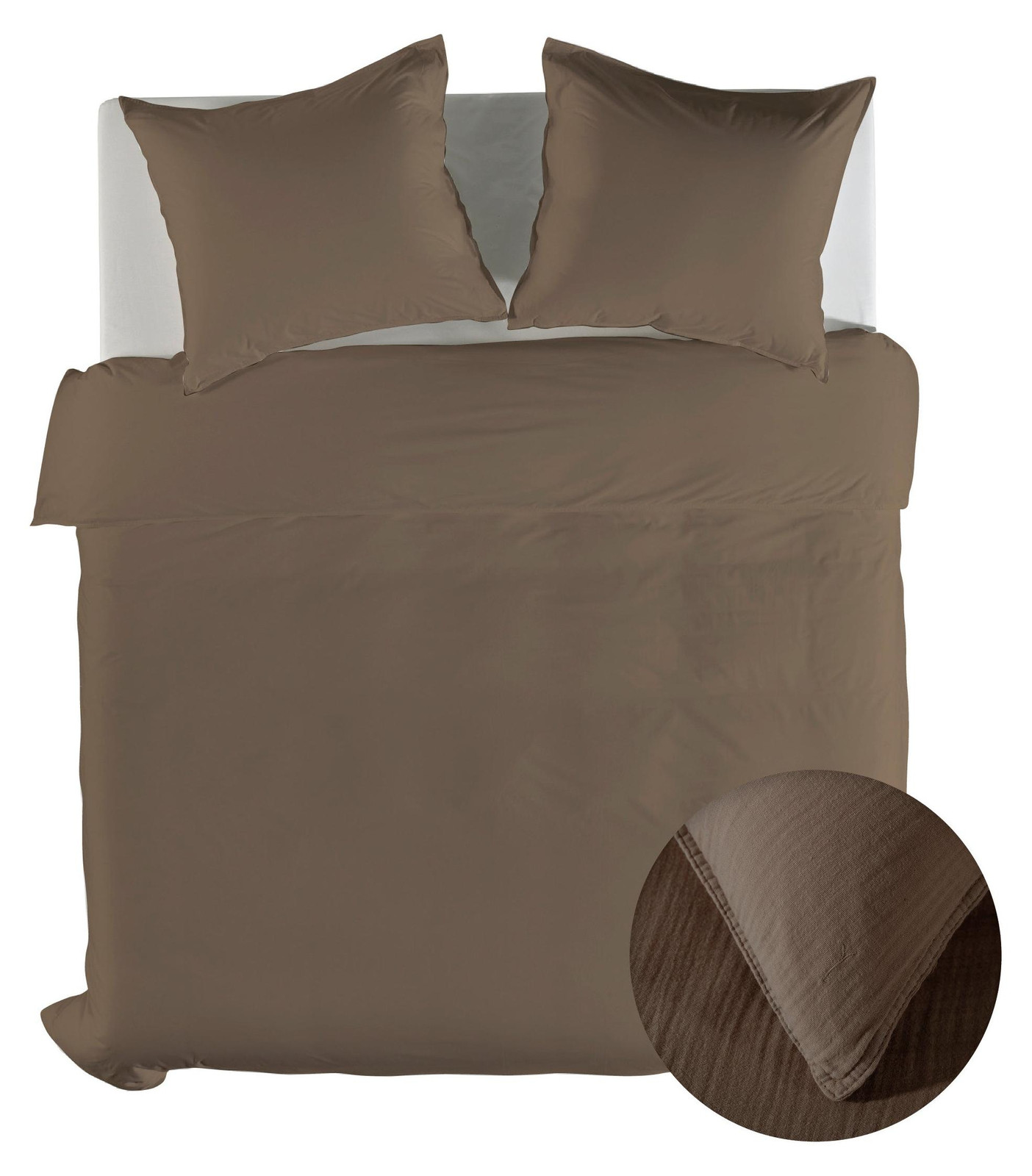 Heckett Living Dekbedovertrek Suite Guadeloupe Plaza Taupe 200x220 cm