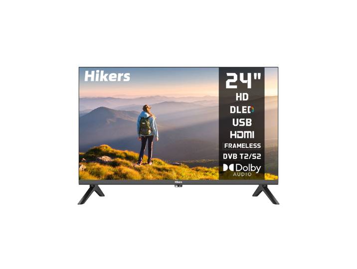 TV LED Hikers HD 24 (60 cm) - Non Smart-HDMI - USB - Support DVB-S2/T2/C - Dolby Audio - HDR - Noir