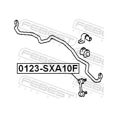 FEBEST Stange/Strebe, Stabilisator 0123-SXA10F Vorderachse für TOYOTA