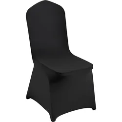 VEVOR Stuhlhussen aus Elastischem Spandex für Klappstühle, Universell Passender Stuhlbezug, Abnehmbare & Waschbare Schonbezüge, für Hochzeit, Urlaub, Bankett, Party, Feier, Essen (30 Stück, Schwarz)