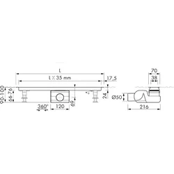 ESS XS-line Rohbauset 90 cm, XS-ROH-900 XS-ROH-900