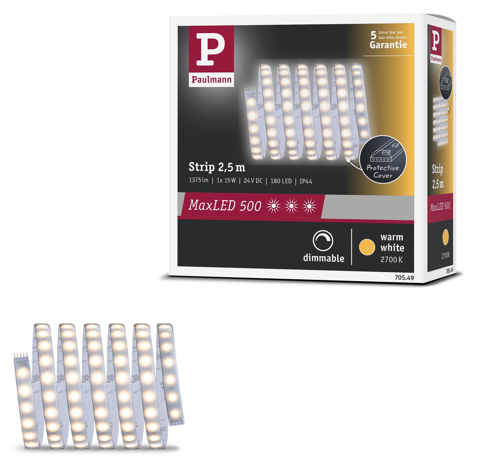 Paulmann MaxLED 500 LED-strip, warm wit, losse strip