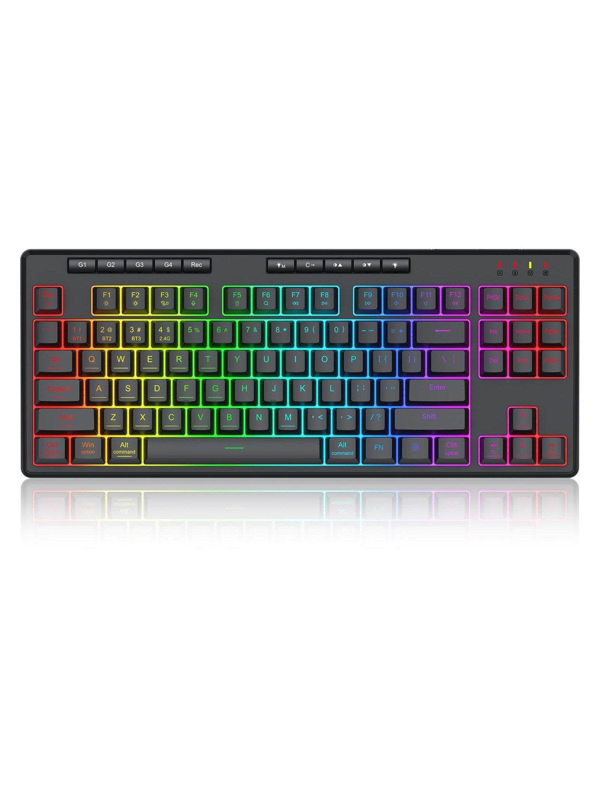 REDRAGON K516RGB-PRO SHIVA PRO 87 keyboard - Gaming Tastatur - 80% - Englisch (US) - Schwarz