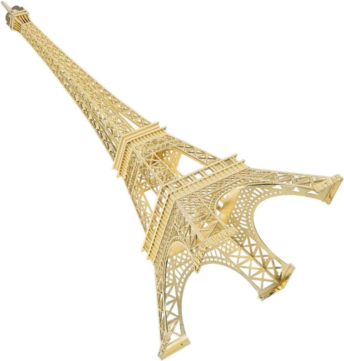 Eiffeltoren Standbeeld Miniatuur Model Goudkleurig Hoogte: 18 cm
