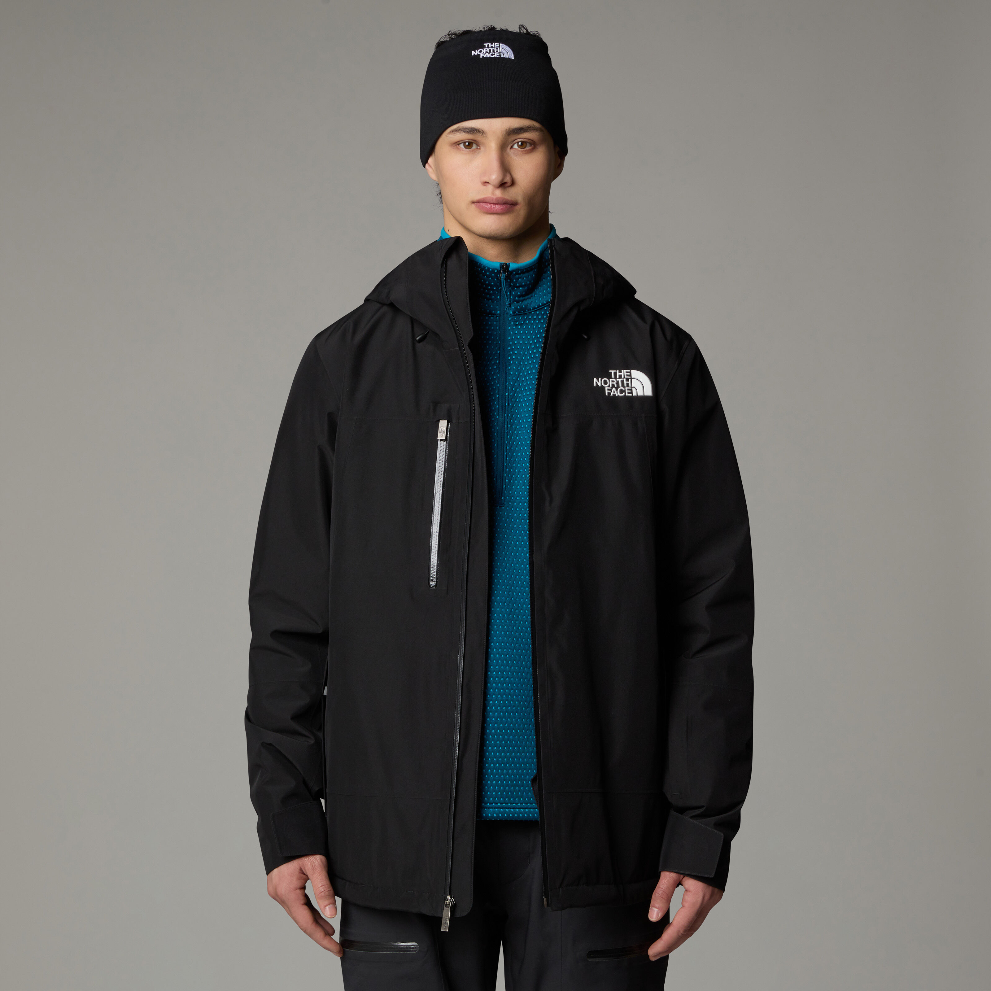 Funktionsjacke THE NORTH FACE "M DESCENDIT JACKET", Herren, Gr. S, tnf schwarz, Obermaterial: 100% Polyester, Jacken Funktionsjacke, für Wandern und Outdoormode, Langarm, aus Polyester