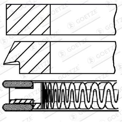 GOETZE ENGINE Kolbenringsatz 0842440000