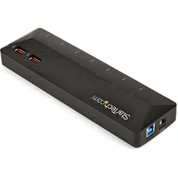 StarTech 7-Port USB 3.0 Hub (USB-B, 7 Ports), Dockingstation + USB Hub, Schwarz