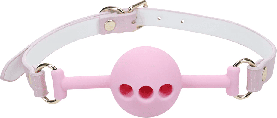 Ouch Bâillon Boule à Trous en Silicone - Collection Paris - Rose