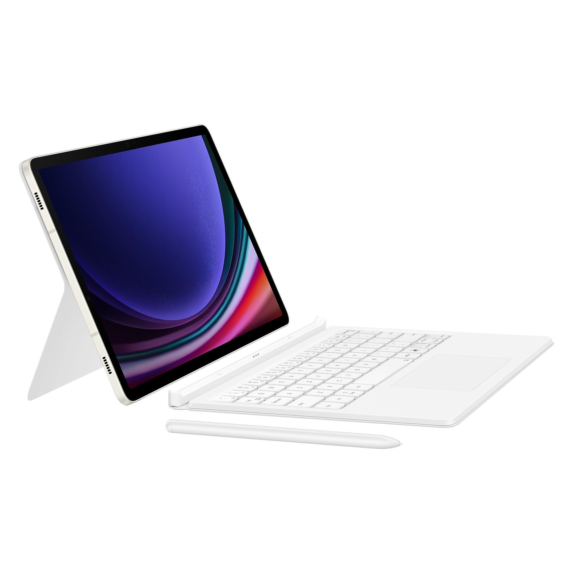 Samsung Book Cover Keyboard (DE, Samsung Galaxy Tab S9, Samsung Galaxy Tab S9 FE) (EF-DX725BWGGDE)