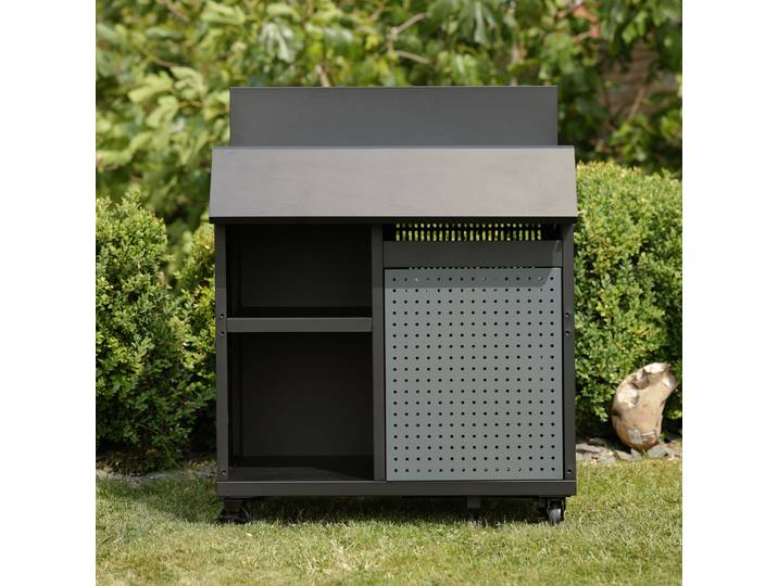 Cook'in Garden – Module Desserte Burn – Acier Époxy – Dimensions L 80 × L 54 × H 102 Cm – Installation Facile Avec Notice Incluse