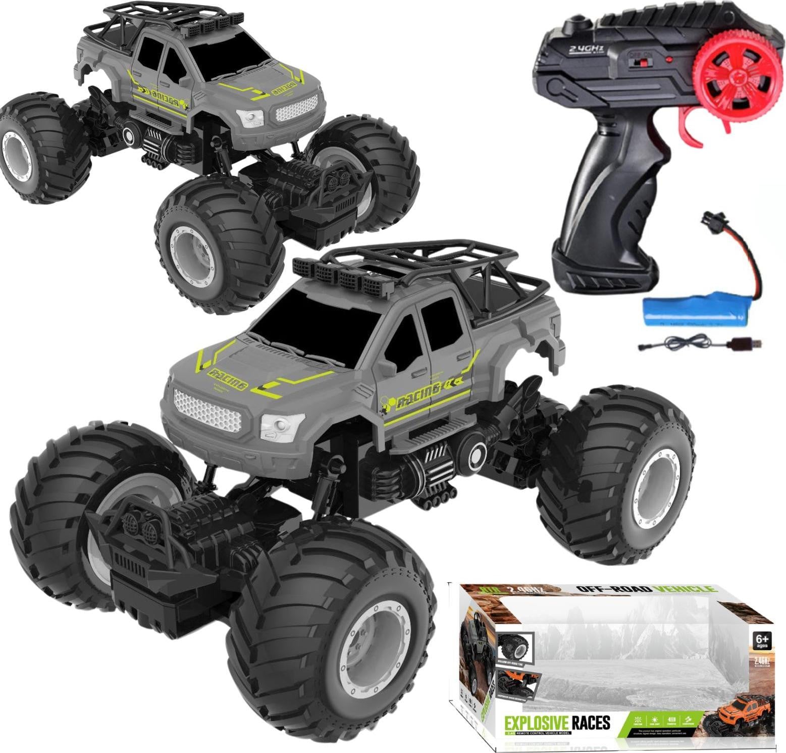 MAKSIK IMPORT RC Off-road Pick-up Truck met Afstandsbediening en USB-oplaadbare Batterij