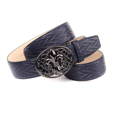 Ledergürtel ANTHONI CROWN, Damen, Gr. 100, blau, Rindsleder, Gürtel Ledergürtel
