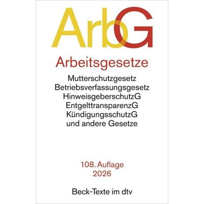 Arbeitsgesetze, Taschenbuch von , dtv, 978-3-406-84571-0