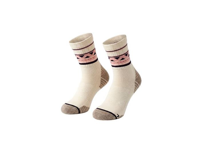 Mobi Garden Chaussettes en laine pour randonnée en plein air_ Blanc cassé_M
