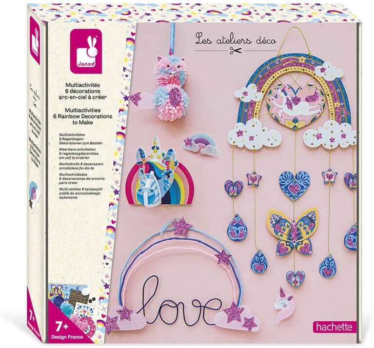Les Ateliers Déco : Coffret Multi-Activités Arc-En-Ciel - Janod