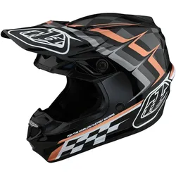 Troy Lee Designs SE4 Warped Polyacrylite MIPS Motocross Helm