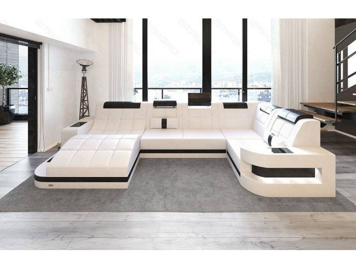 Mini Sofa Relax Wave U-Form in Leder