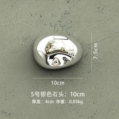 Inspired Finds Luxury 3D Golden Stone Wall Hanging Decor For Modern Interiors silver.05