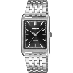 Casio MTP-B215D-1AVER Uhr in Unisexgröße Quarz Edelstahl/Schwarz