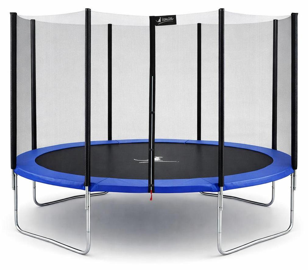 Rundes blaues Trampolin Ø 360cm mit Sicherheitsnetz
