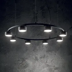 Ideal Lux 235547 Decken Kronleuchter Minor 8x15W | GX53 - schwarz