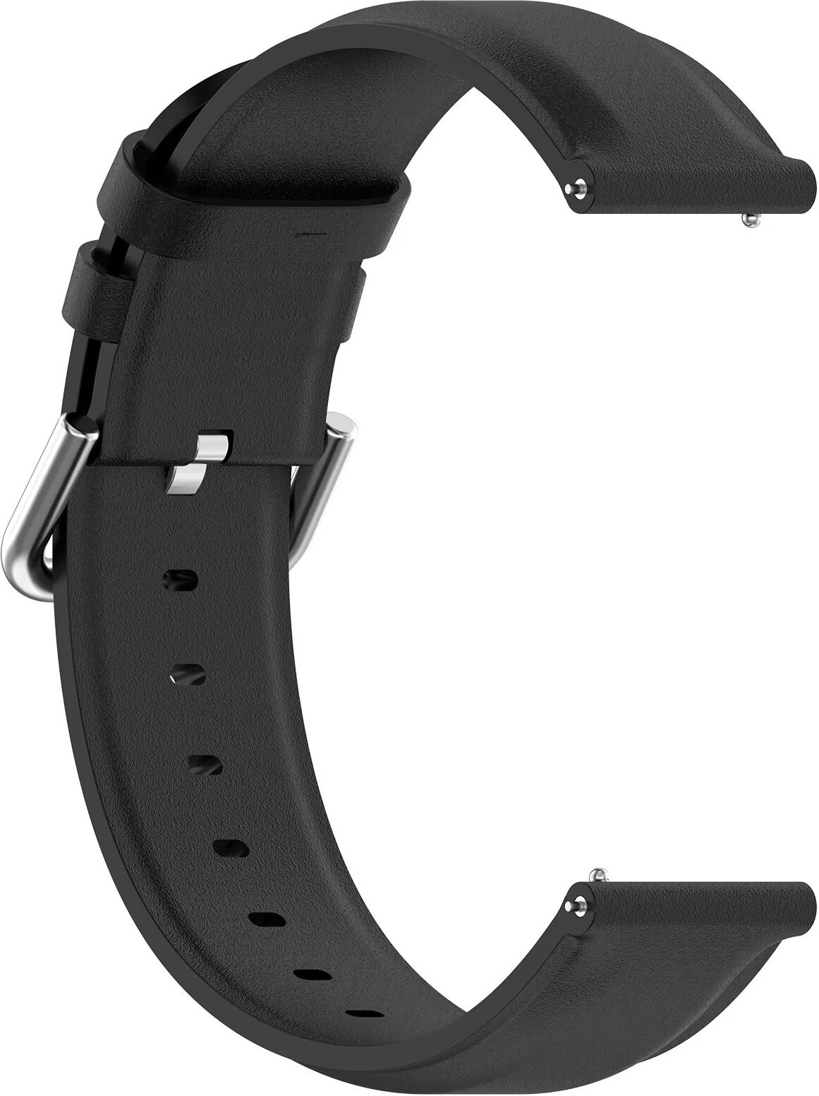 INF 22 mm Lederarmband für CMF BY NOTHING Watch Pro Schwarz