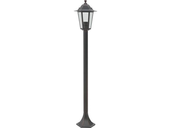 vidaXL Garten-Pollerleuchte 6 Stk. E27 110 cm Aluminium Bronzefarben