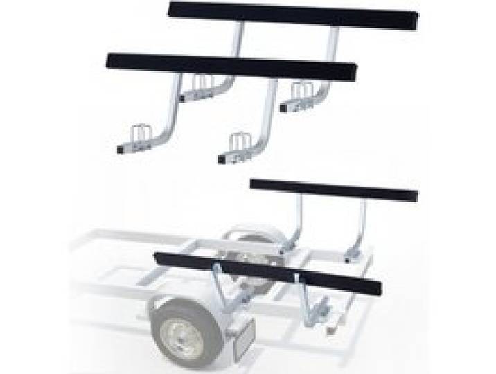 VEVOR Bootsanhängerführung 425 mm / 475 mm (Installationshöhe), 0-18 cm Einstellbar, aus Verstärktem Stahl mit Dicken Stützplatten, für Pontonanhänger mit Auflagen (L-Träger/Kasten/C-Profil)