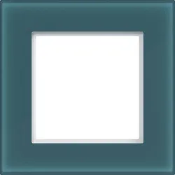 Hager WAD8100X03 Rahmen 1fach, A.8, azure glass, Milchglas