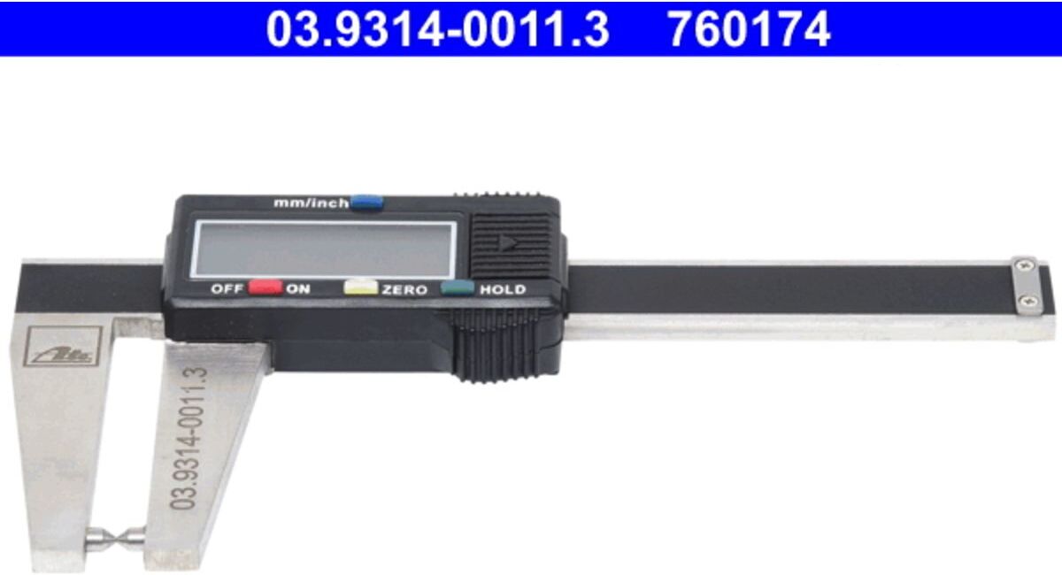 Messschieber, Bremsscheibendicke ATE 03.9314-0011.3