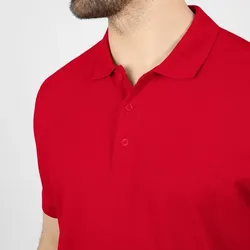 Jako Polo Organic - rot - 2XL