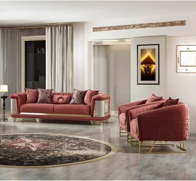 Furnia Norman 2 Pieces Living Room Sets 1 Sofa 2 Chair