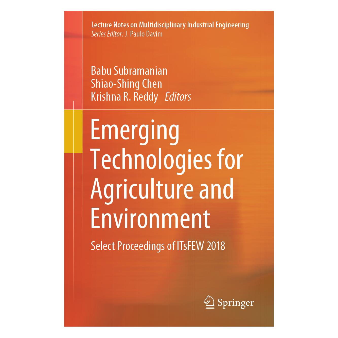 Springer Emerging Technologies for Agriculture and Environment (Englisch, Hardcover, Babu Subramanian, Krishna R. Reddy, Shiao-Shing Chen) (71874462)