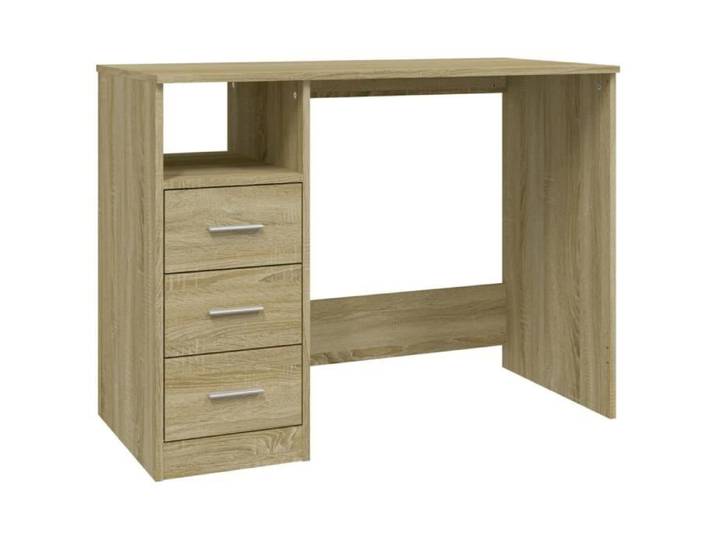 Bureau - GAROSA - Chêne sonoma - 3 tiroirs - 102x50x76 cm - Bois d'ingénierie