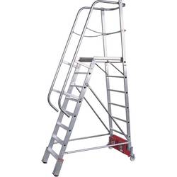 Krause 833167 Aluminium Podestleiter Arbeitshöhe (max.): 4.35 m Silber DIN EN 131 49 kg