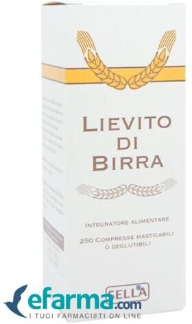 Sella Lievito Di Birra Integratore Purificante 250 Compresse